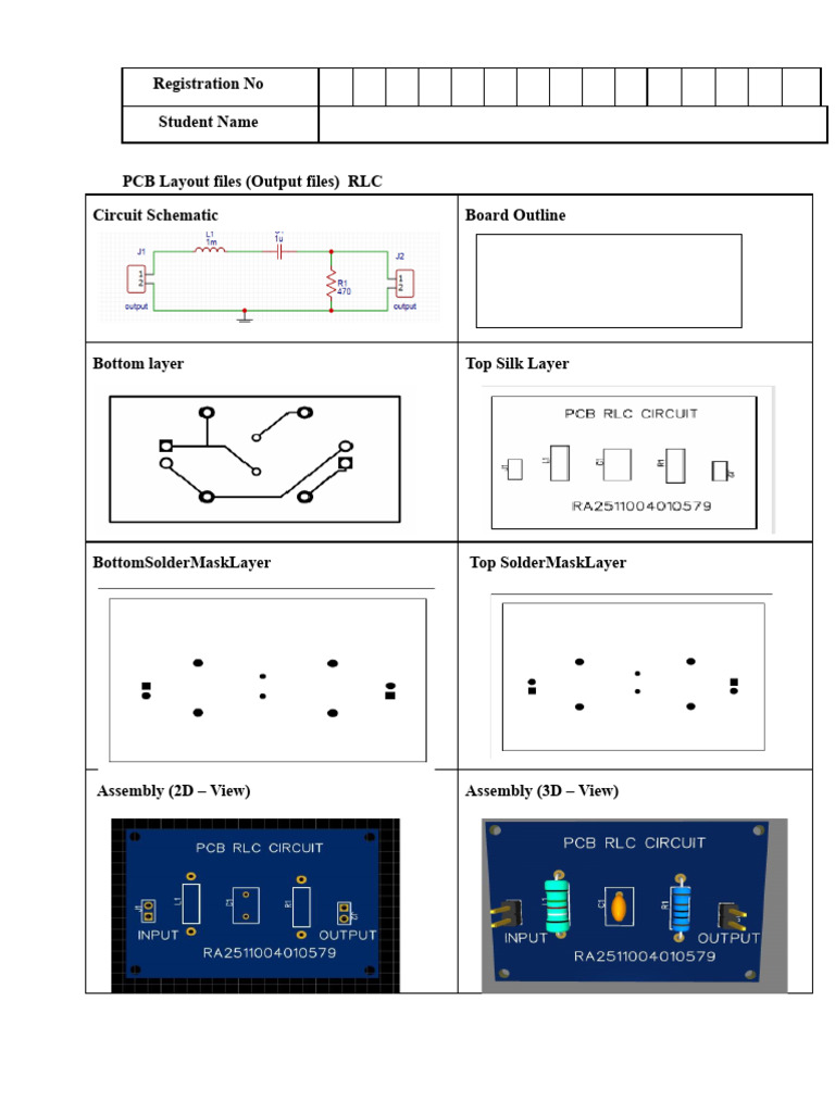 RLC PCB Design Experiment | PDF
