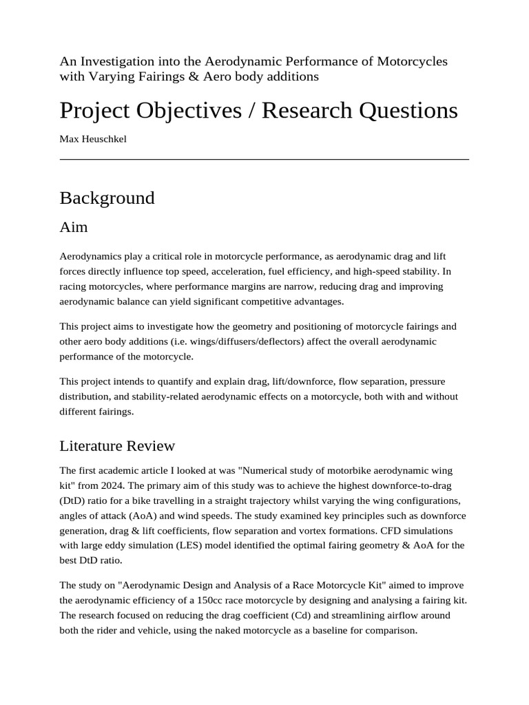 Project Objectives & Research Questions | PDF