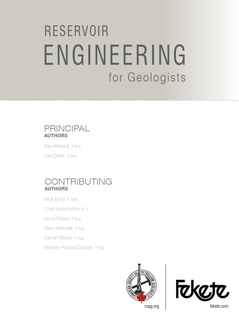Reservoir Engg For Geologists 1726242527 | PDF