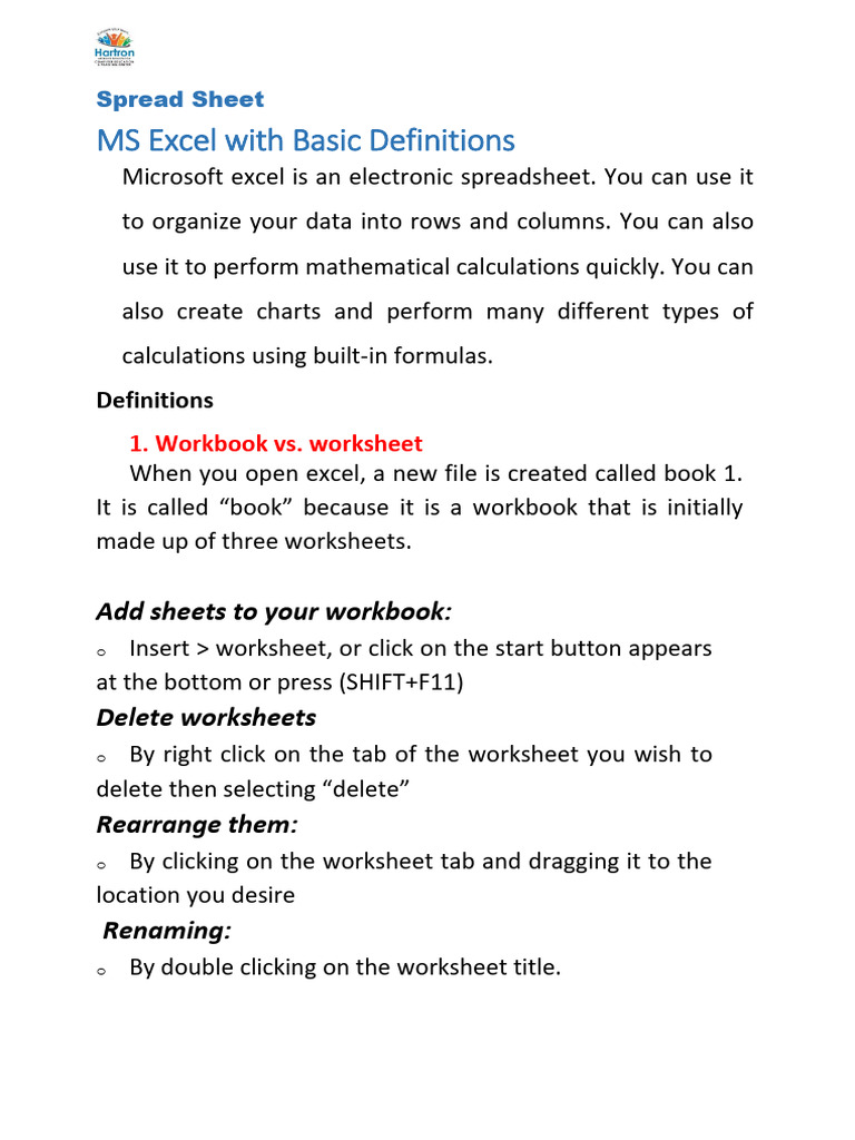 Spread Sheet | PDF | Spreadsheet | Microsoft Excel