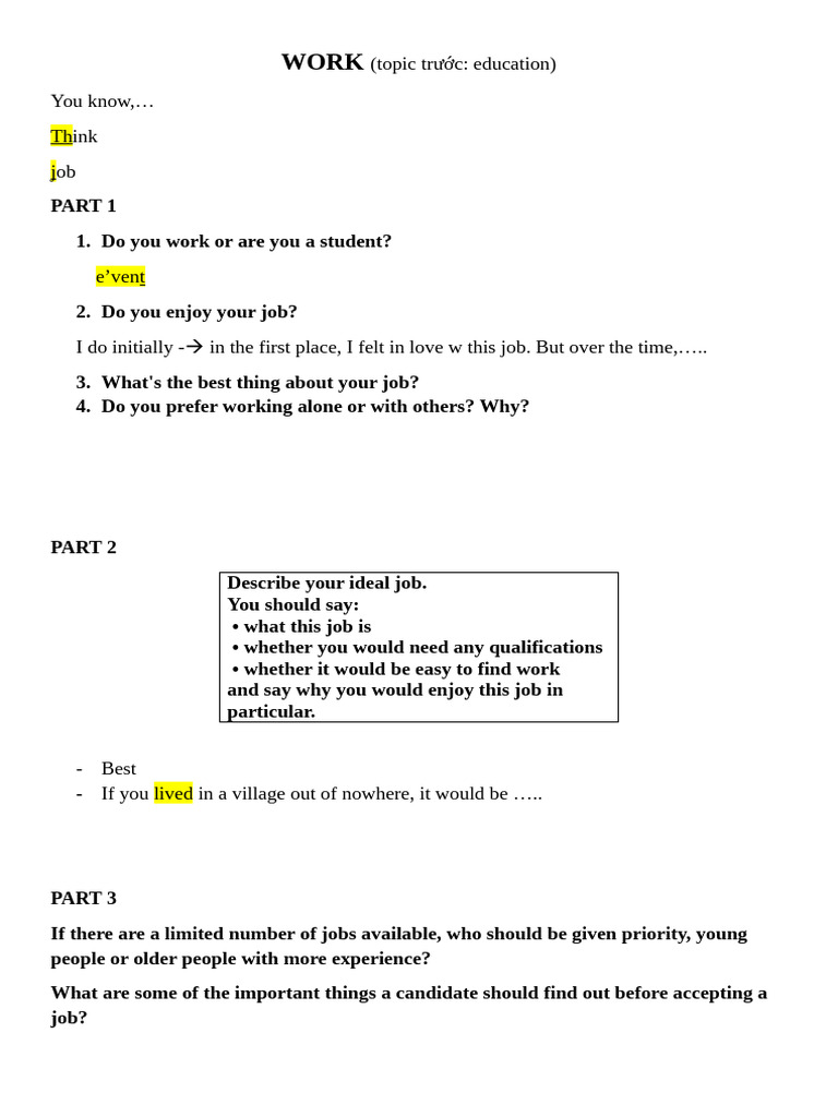 Work | PDF