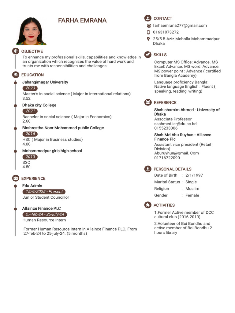 My CV .Newest Updated One. | PDF