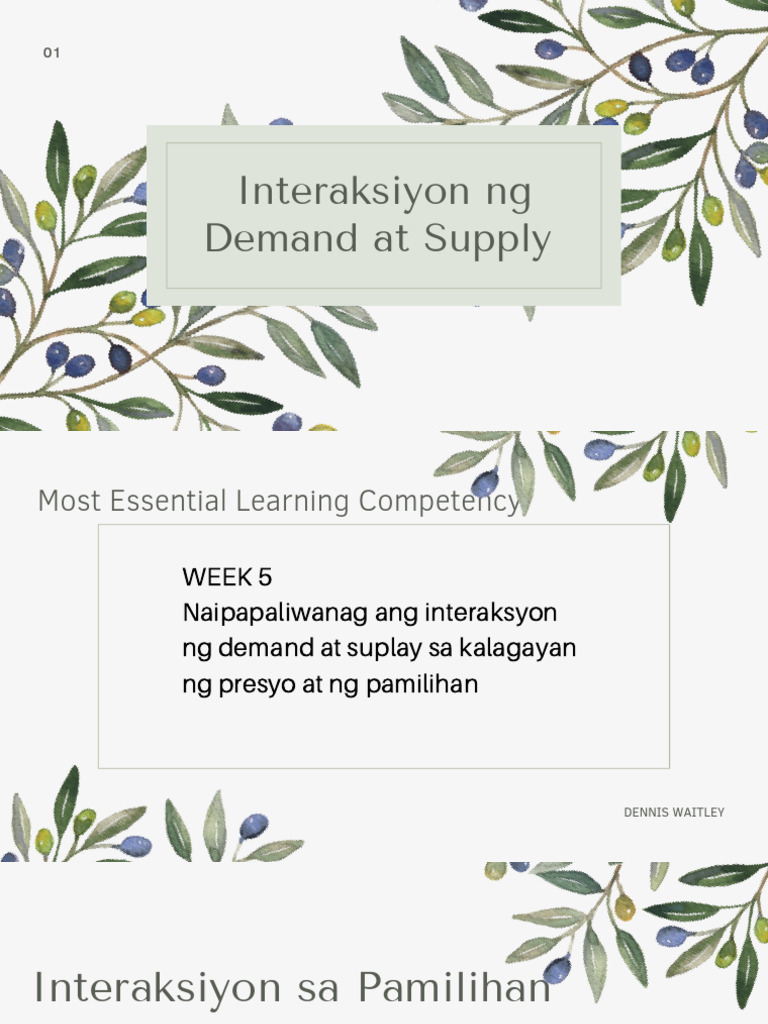 Week 3 Interaksiyon NG Demand at Supply | PDF