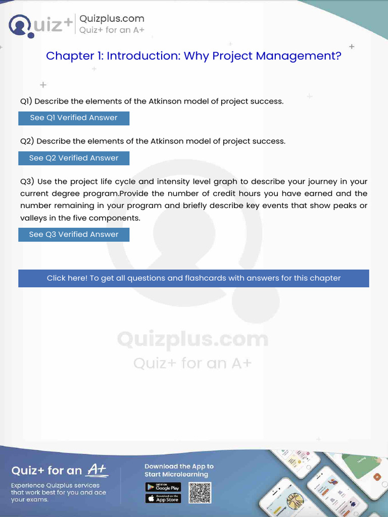 Describe The Elements of The Atkinson Model of Project Success | PDF