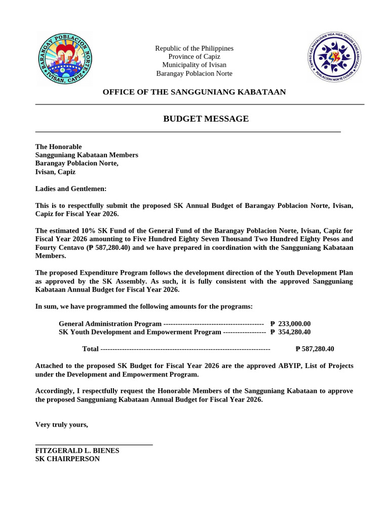 Budget Message 2026 | PDF