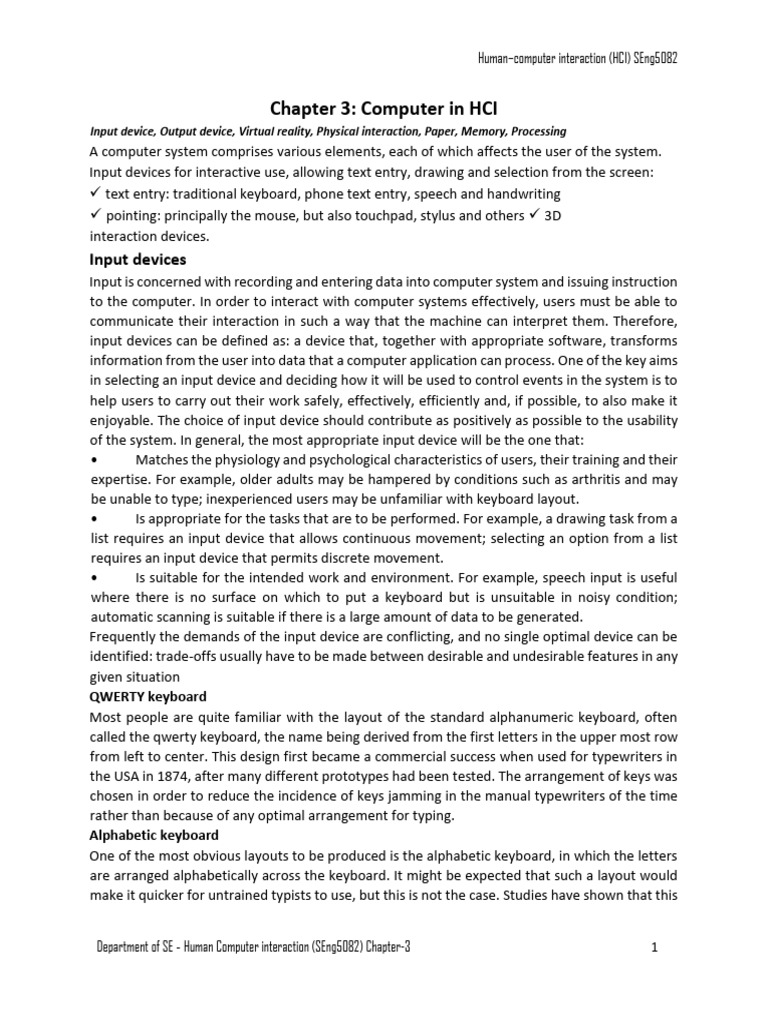 HCI Chapter 3 SE | PDF