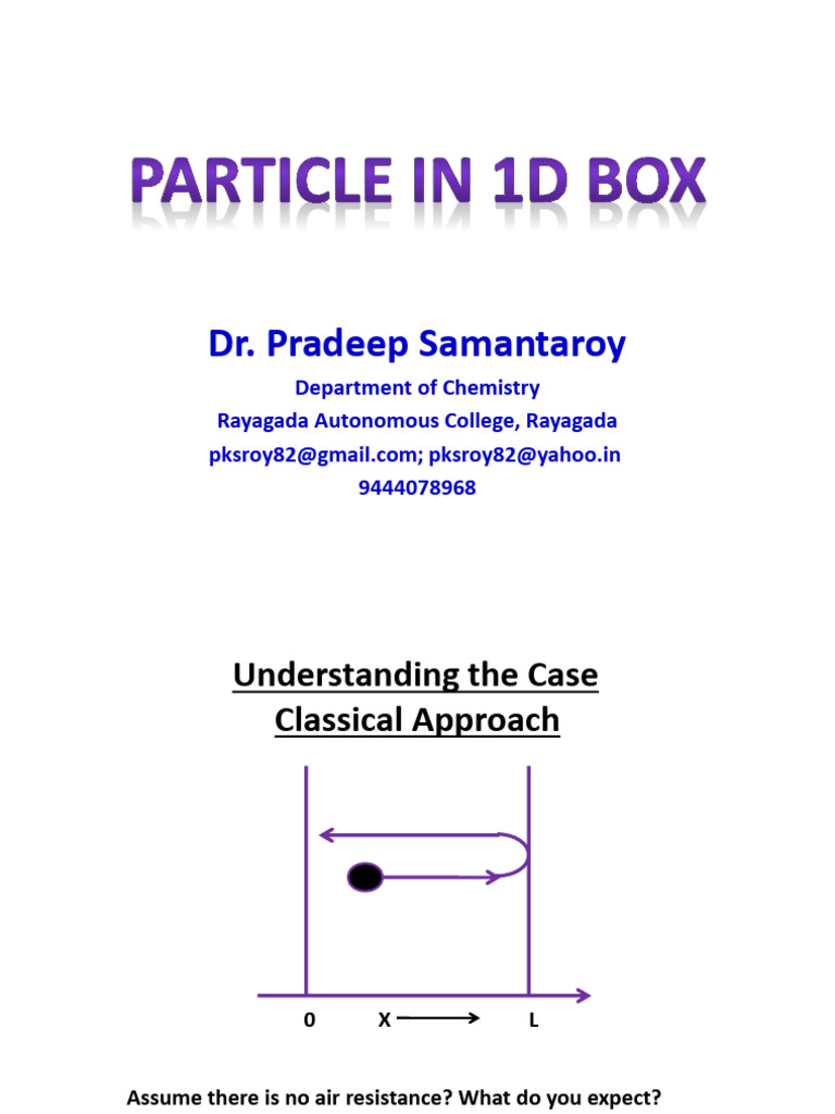 Particle in 1D Box | PDF