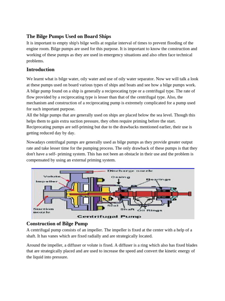 Research Bilge Pump | PDF