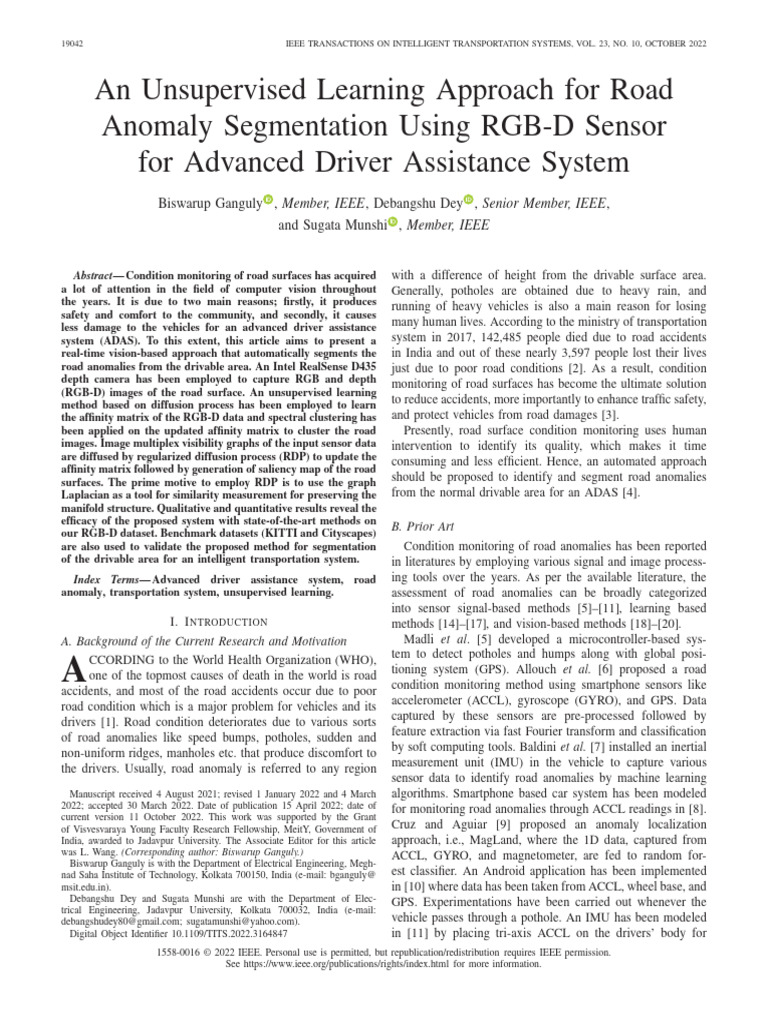 An Unsupervised Learning Approach For Road Anomaly Segmentation Using ...