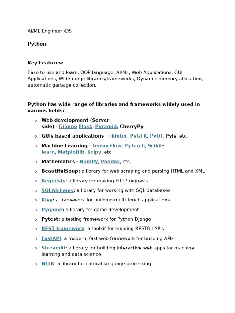 AI ML Notes | PDF