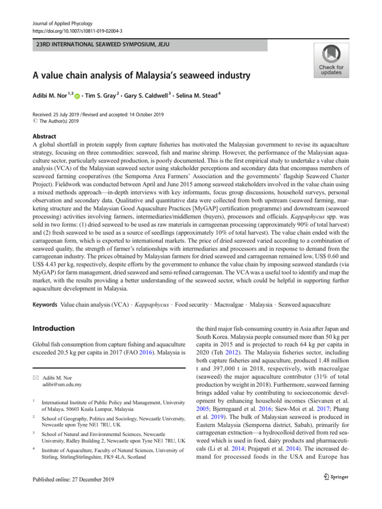 A Value Chain Analysis of Malaysia | PDF