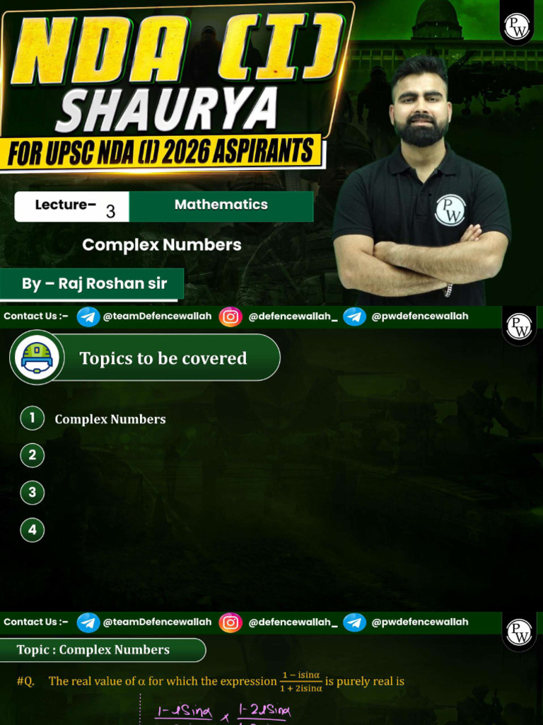 Complex Numbers 03 - Class Notes | PDF