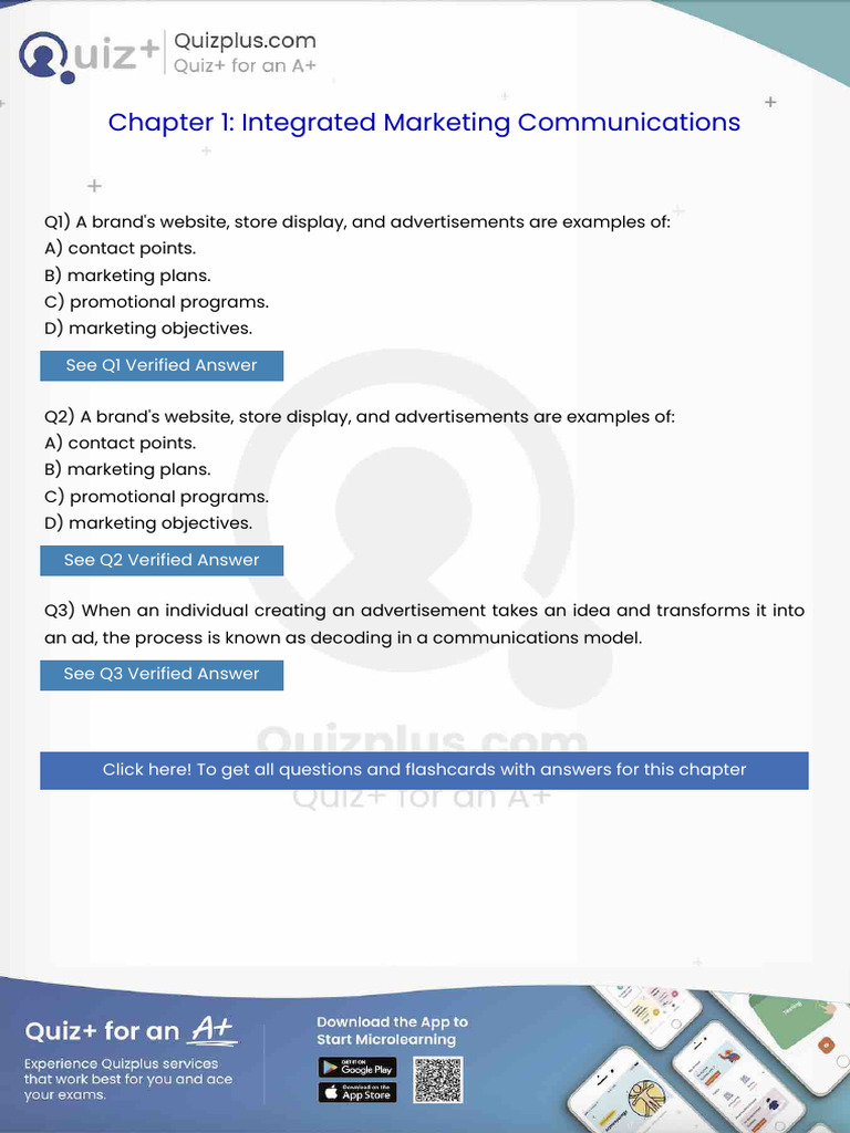 A Brands Website Store Display and Advertisements Are Examples of | PDF