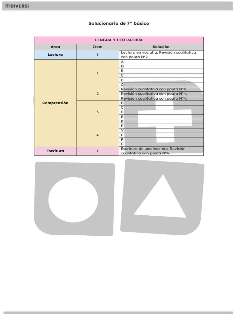 7° Básico - Solucionario | PDF