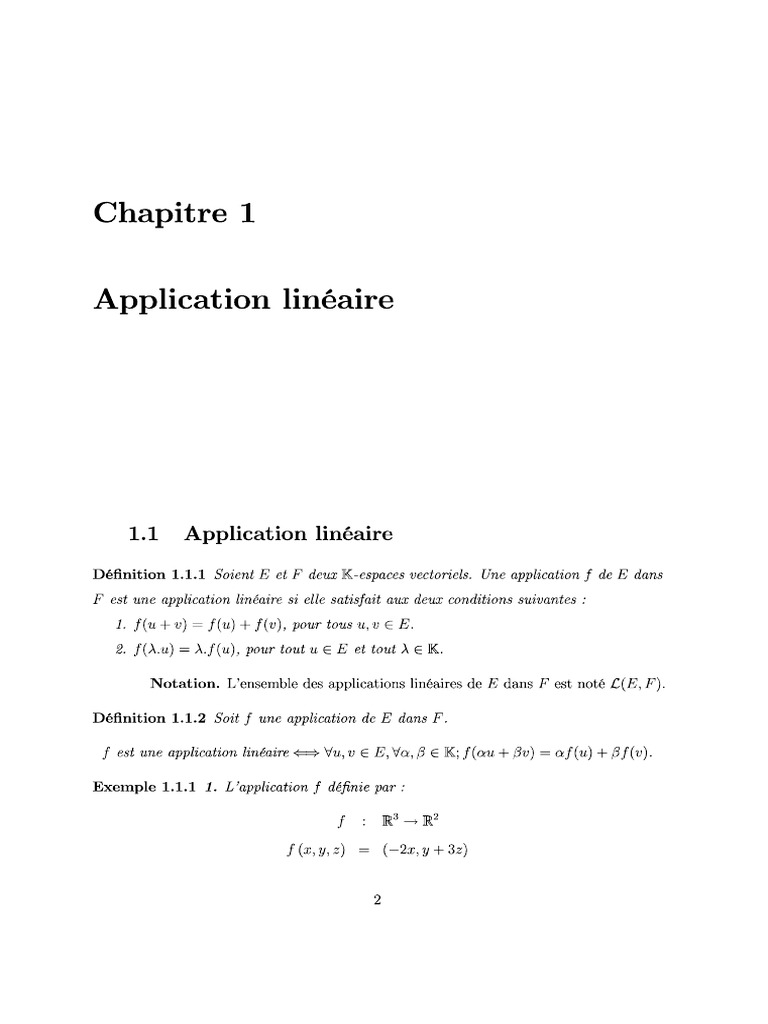 Applications Lineaires | PDF