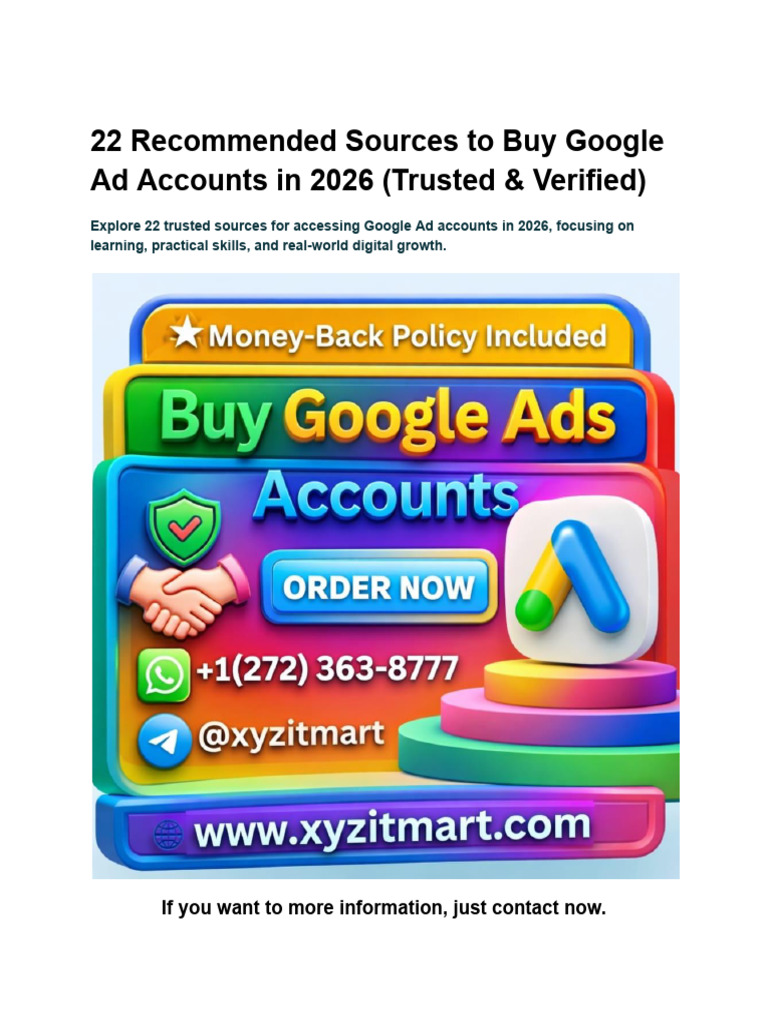 22 Recommended Sources To Buy Google Ads Accounts in 2026 (Trusted ...