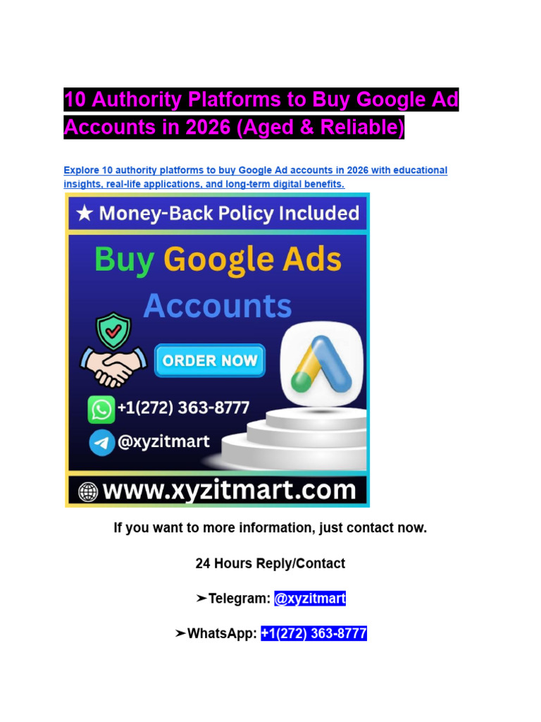 10 Authority Platforms To Buy Google Ads Accounts in 2026 (Aged ...
