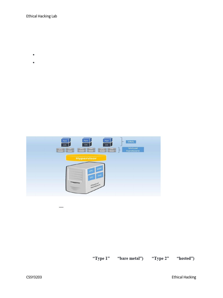 LAB-1 .1 Setting Up The Ethical Hacking Lab | PDF