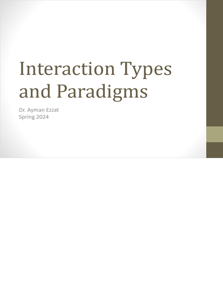 Ch6 Interaction Paradigm | PDF | Graphical User Interfaces | Window ...