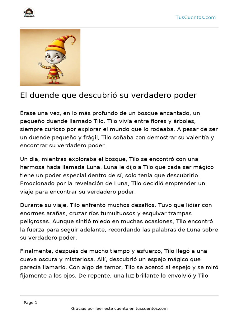 El Duende Que Descubrió Su Verdadero Poder | PDF
