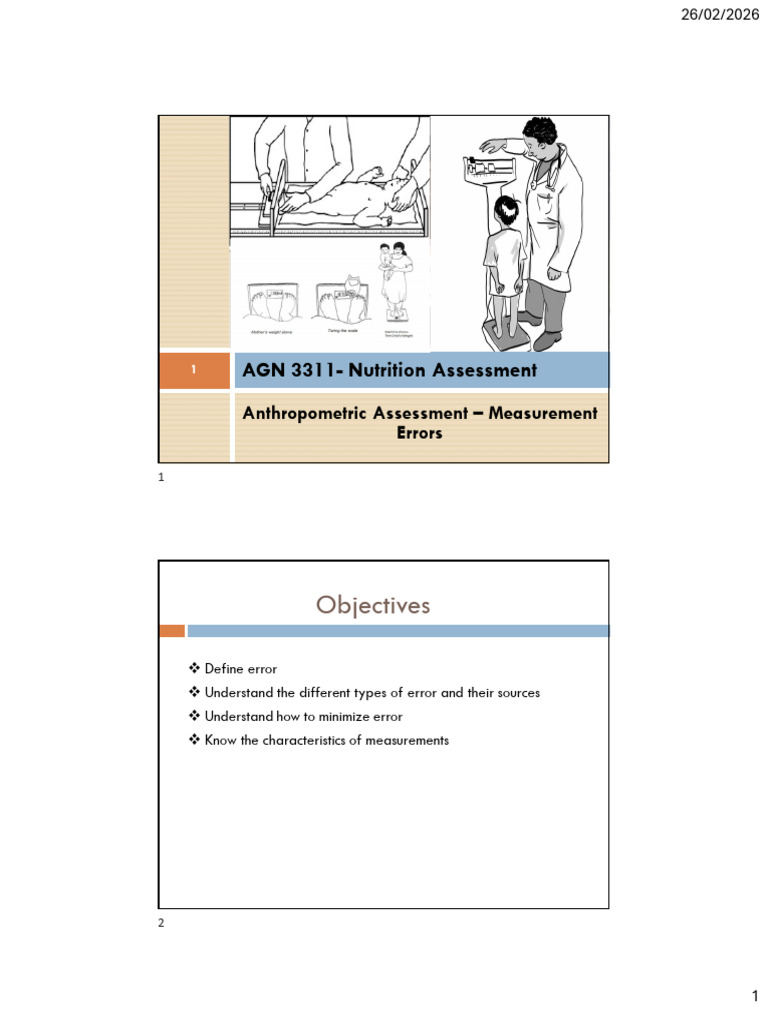 5.AGN 3311 - Anthro Measurement Errors | PDF | Accuracy And Precision ...