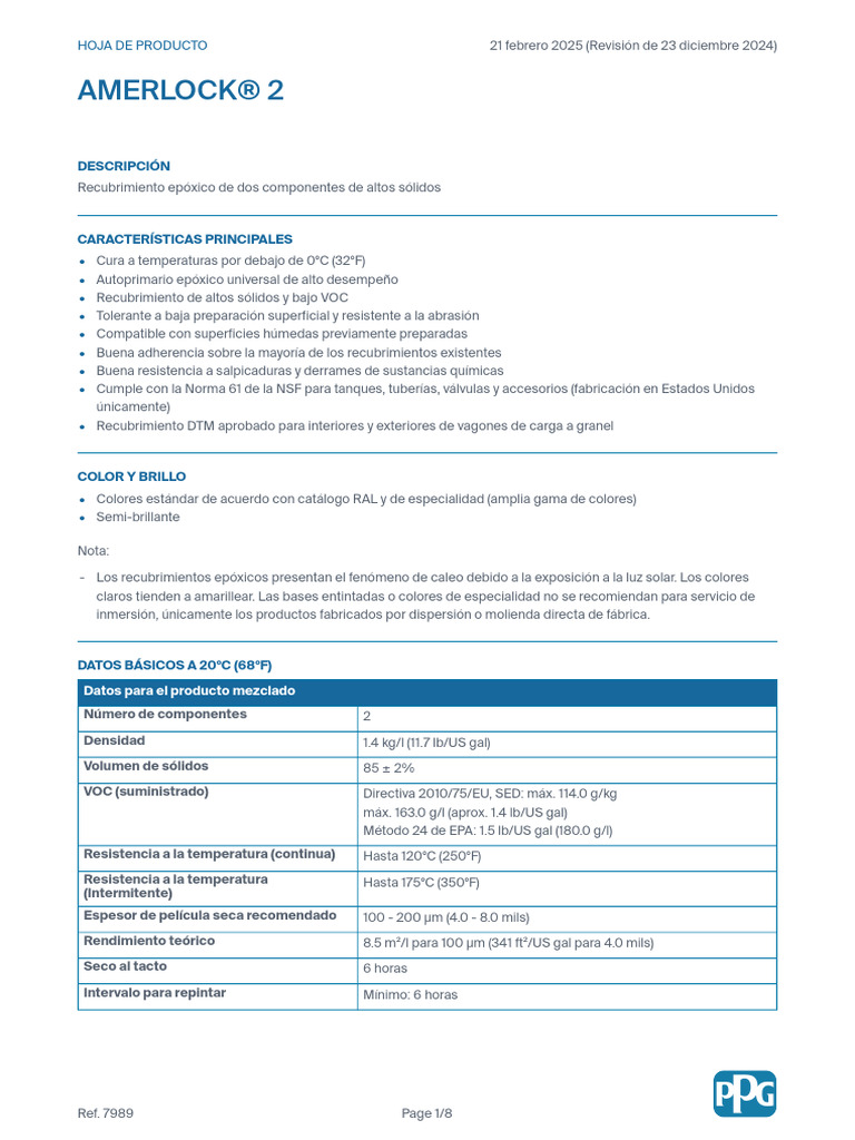 Amerlock® 2 | PDF | Abrasivo | Acero