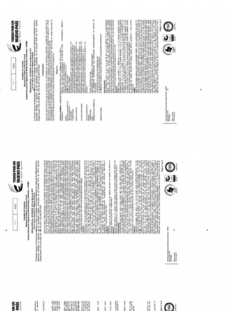Invima Unificado Nueva Vigencia | PDF
