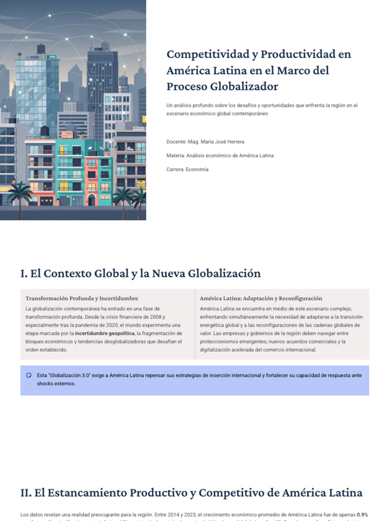 Competitividad y Productividad en America Latina 8 Dic | PDF