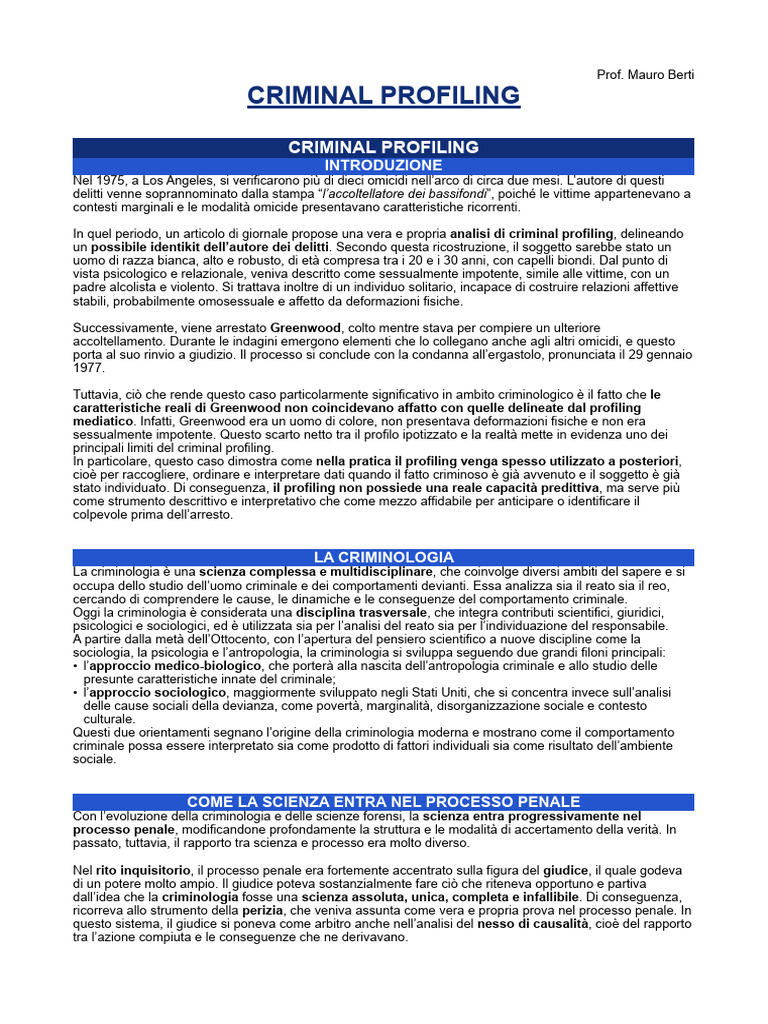 Criminal Profiling | PDF