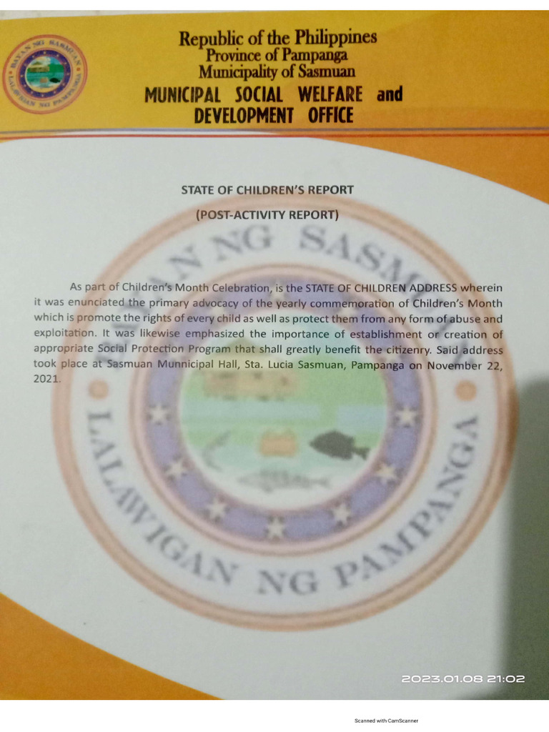 Srate of Children's Report Post Activity | PDF