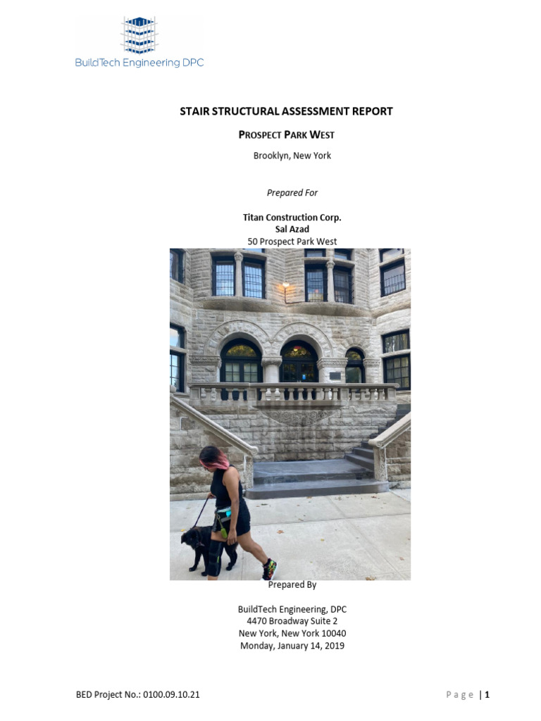 0100.09.10.21 - Stair Structural Investigation Report | PDF | Concrete ...