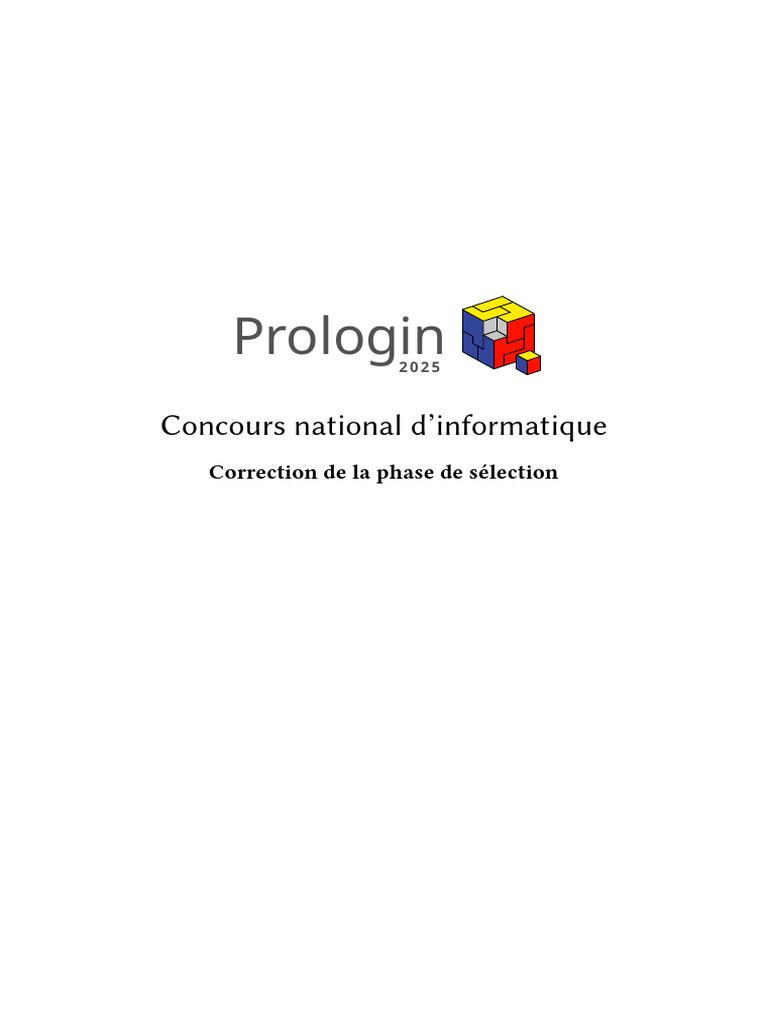 Prologin Correction Qualifs 2025 | PDF | Informatique