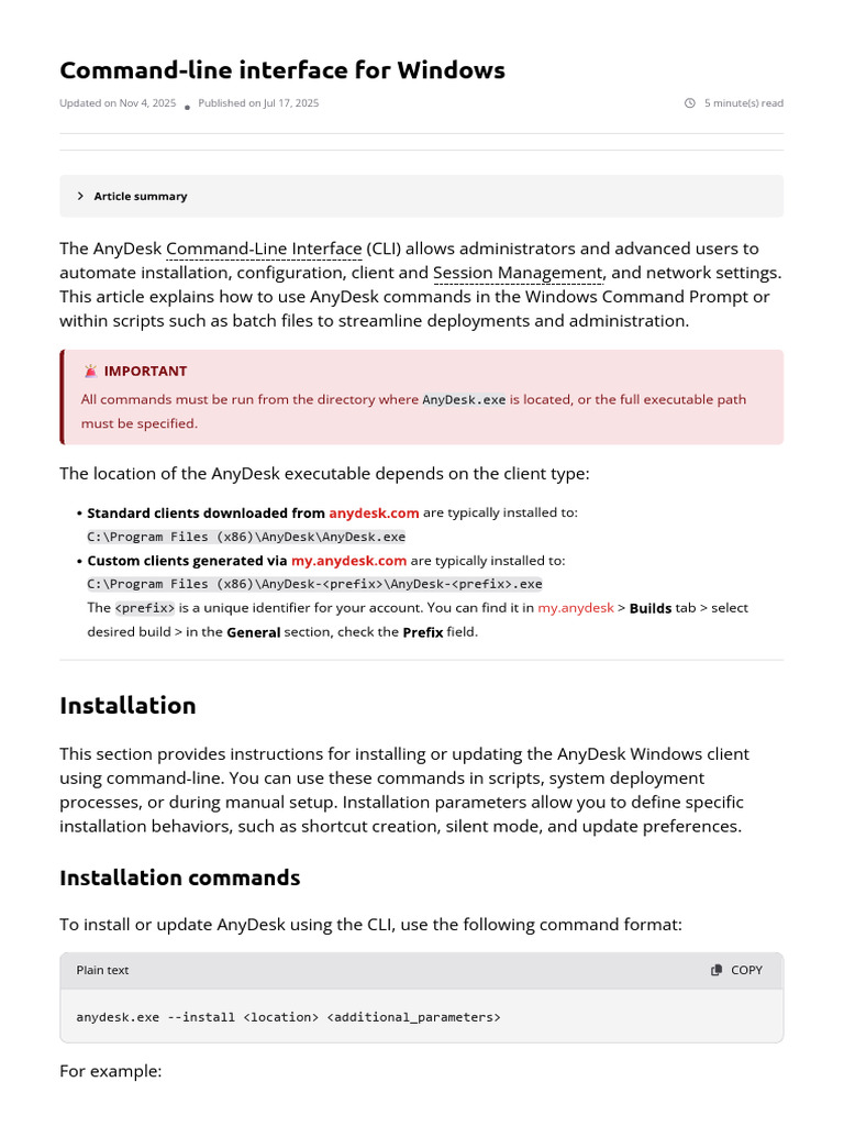 Command-Line Interface For Windows | PDF