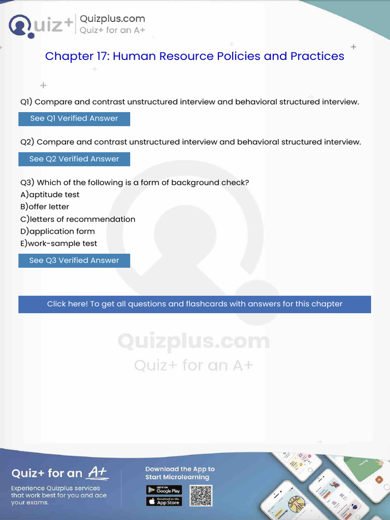 Compare and Contrast Unstructured Interview and Behavioral Structured ...