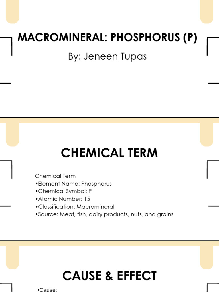 Macro Mineral (Phosphorus) | PDF