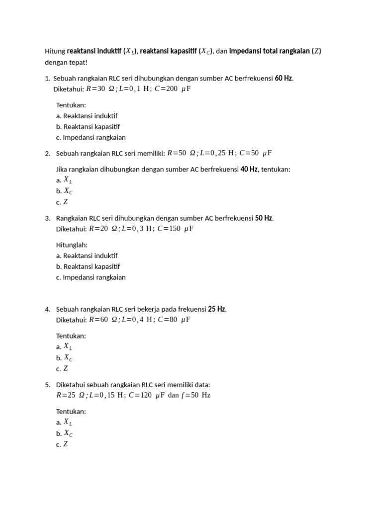 Rangkaian RLC | PDF