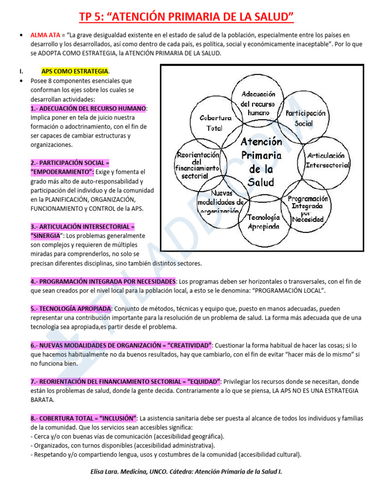 8.1 - ATENCION PRIMARIA DE LA SALUD - Elisa Lara | PDF