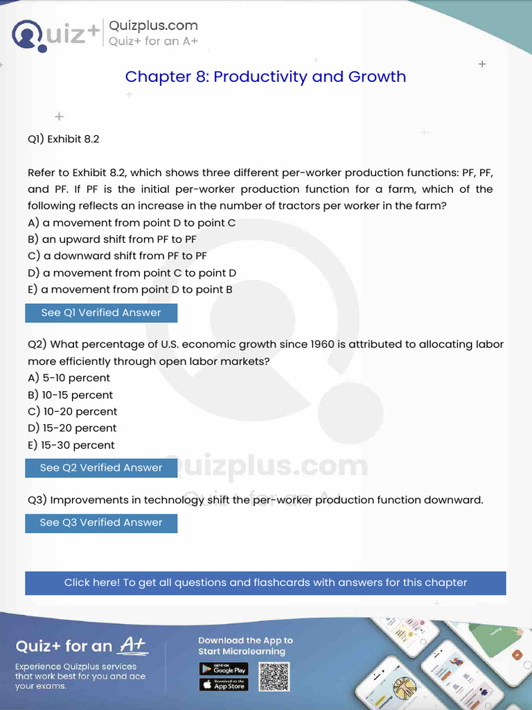 Refer To Exhibit 82 Which Shows Three Different Perworker Production ...