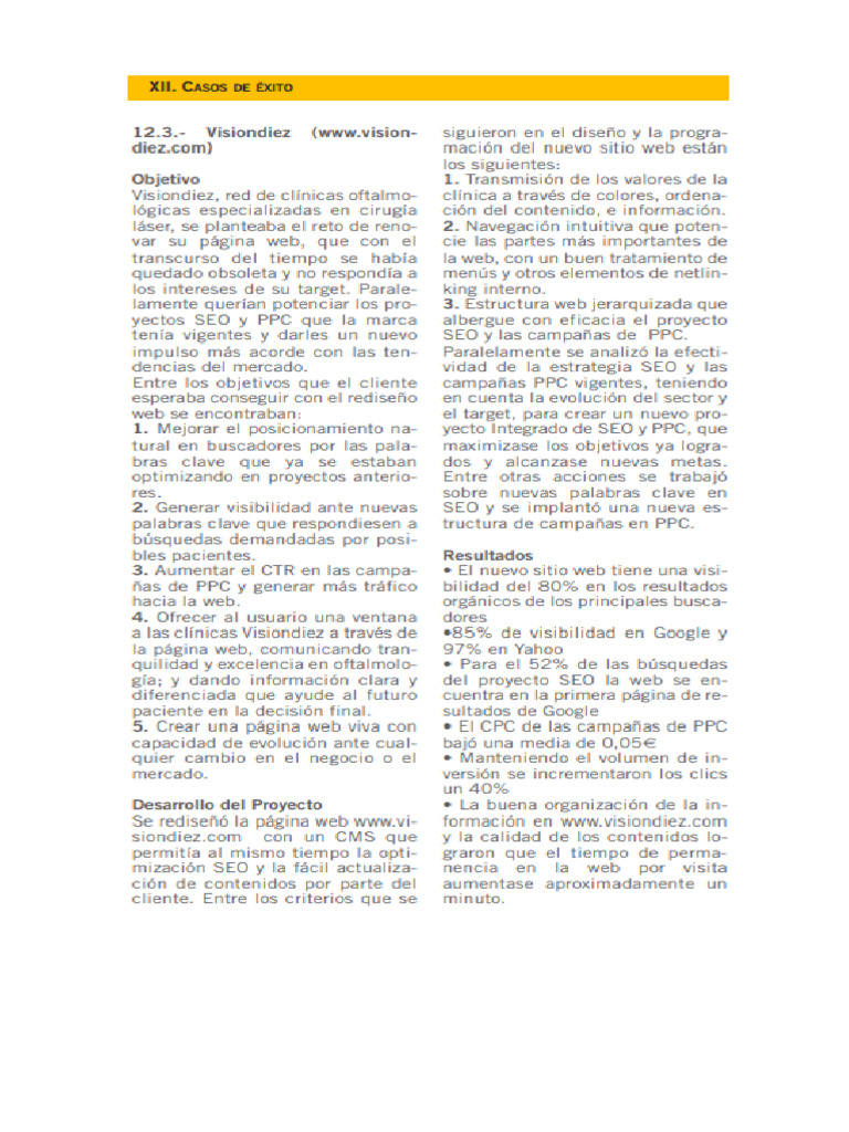 Caso de Exito SEO | PDF