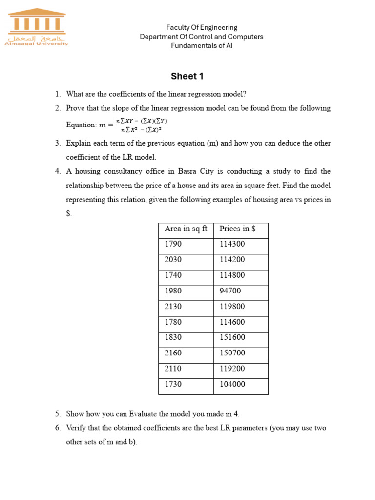 Sheet 1 | PDF