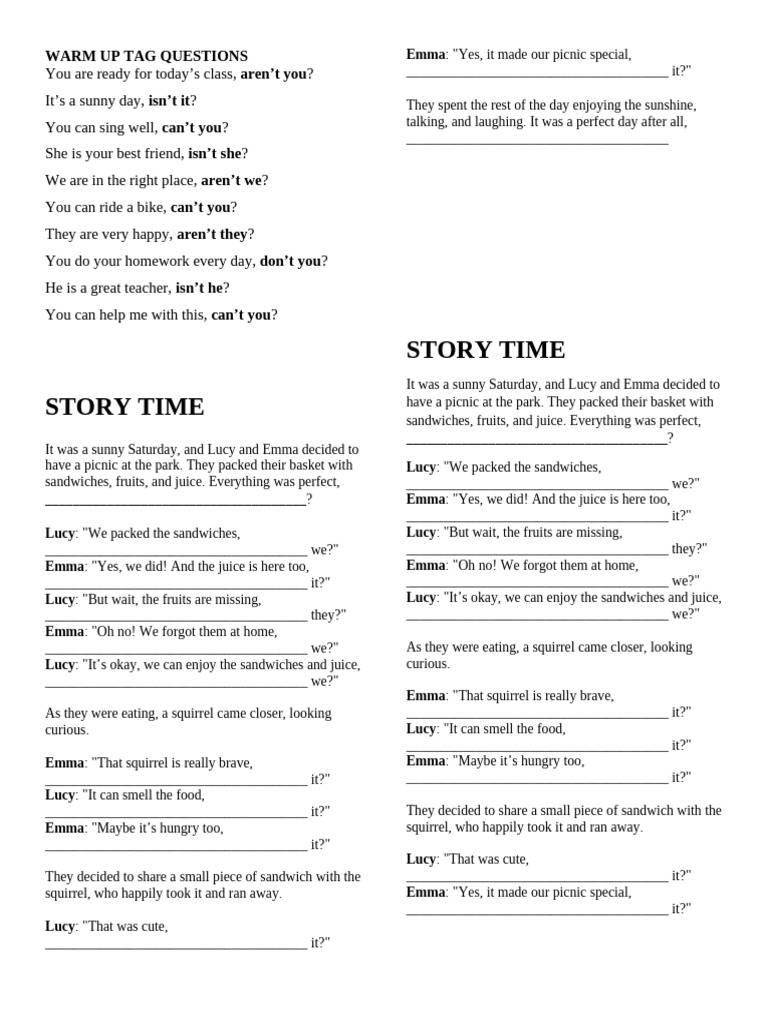 Tag Questions and Passive Voice | PDF