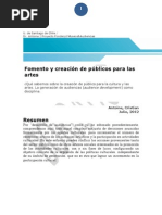 Fomento y desarrollo de Público para las Artes