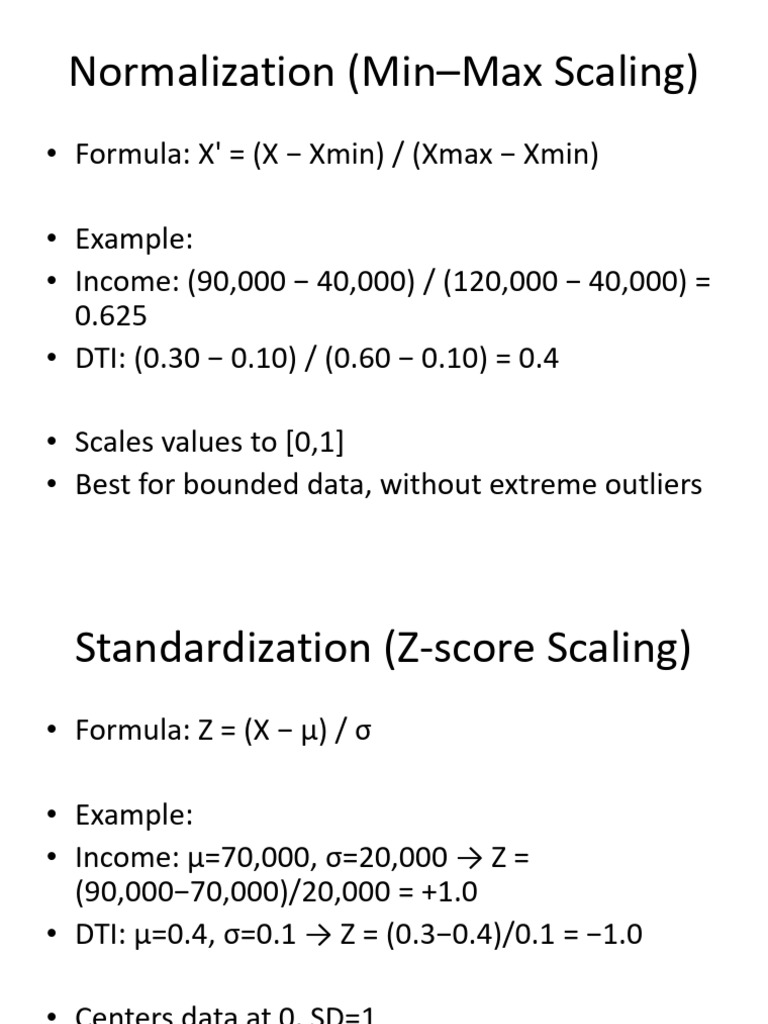 07a Normalization Standardization | PDF