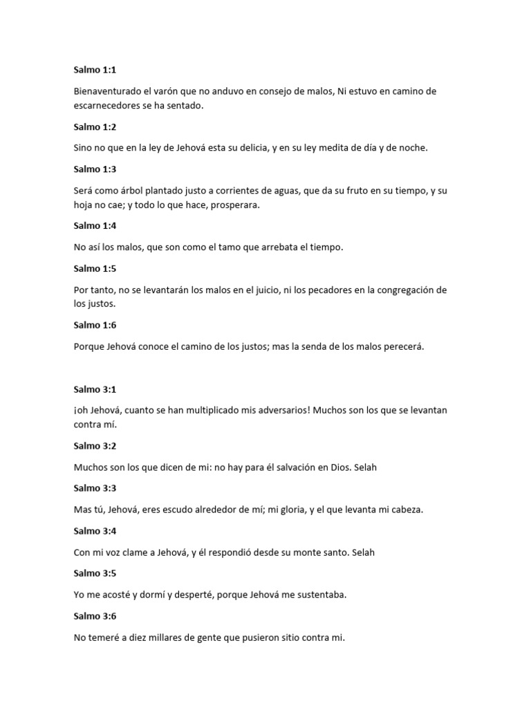 Salmo 1 y 3 | PDF