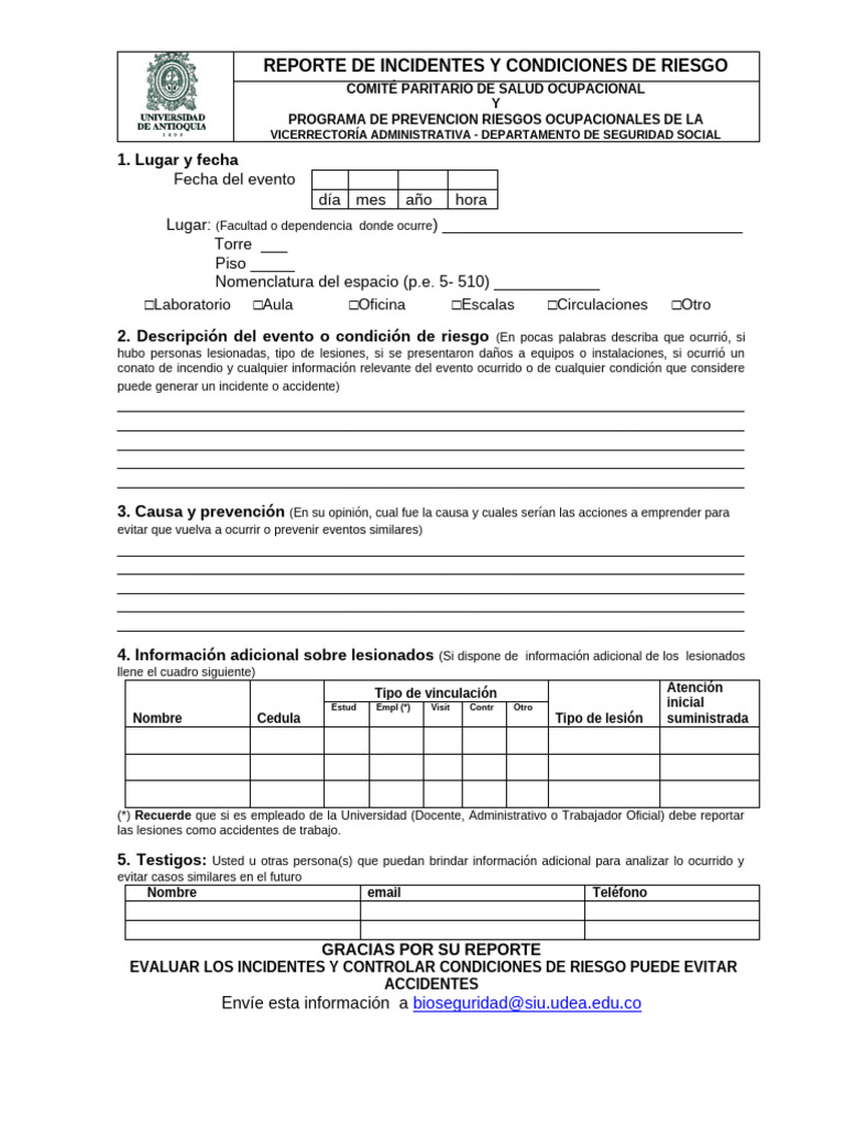 Reporte Incidentes y FR | PDF | La seguridad