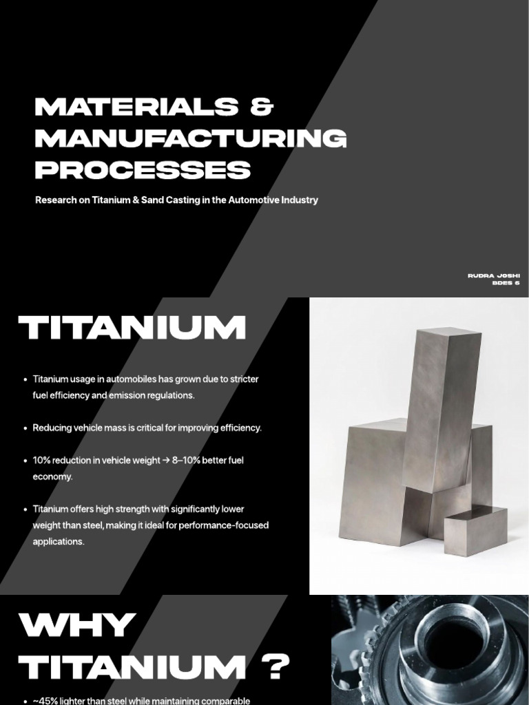 Titanium & Sandcasting Presentation | PDF | Titanium | Engines