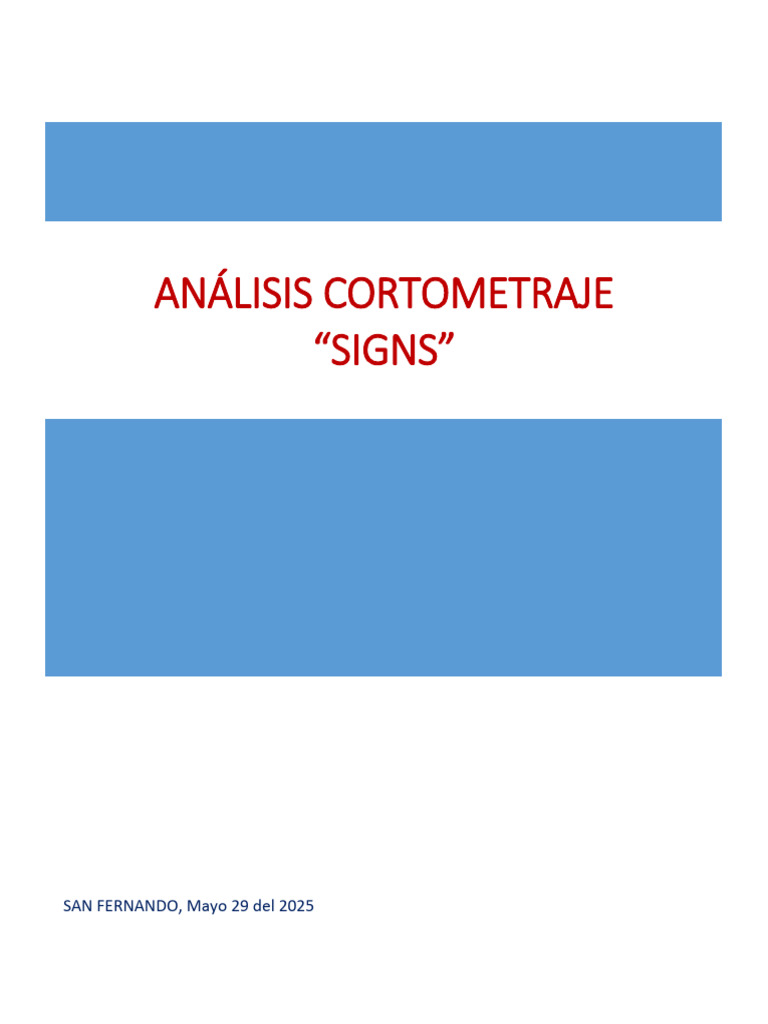 Análisis Cortometraje 