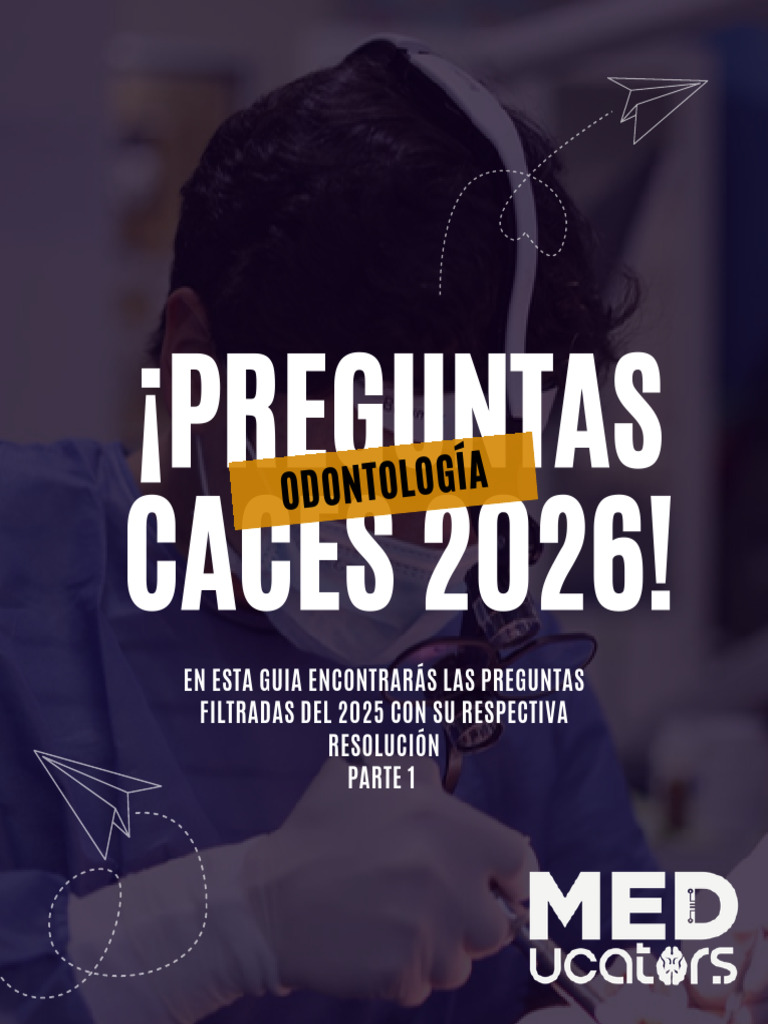 Preguntas Filtradas Odontología 2026 Parte 1 | PDF