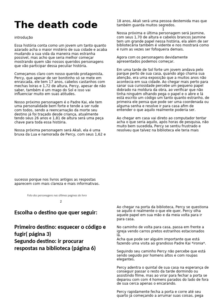 Cópia de The Death Code | PDF