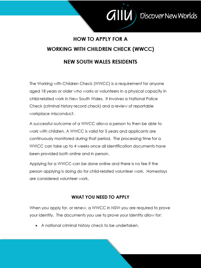 WWCC NSW Word File 2023 Completed v2.0 | PDF